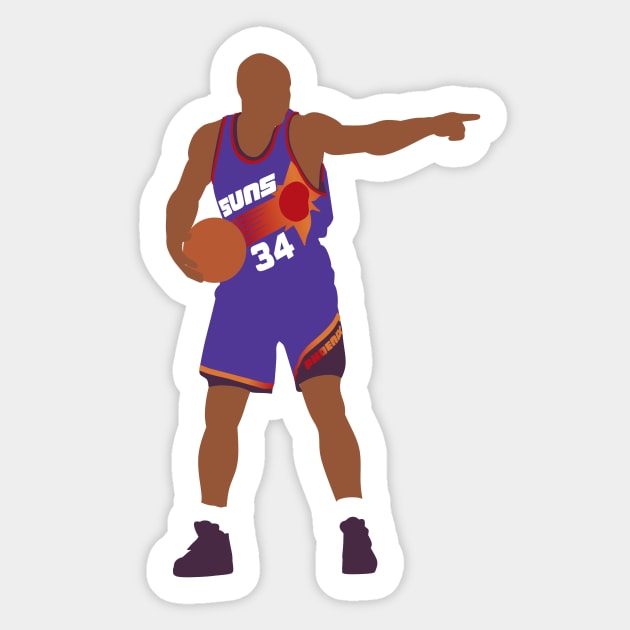 Charles Barkley Suns Sticker by sofjac